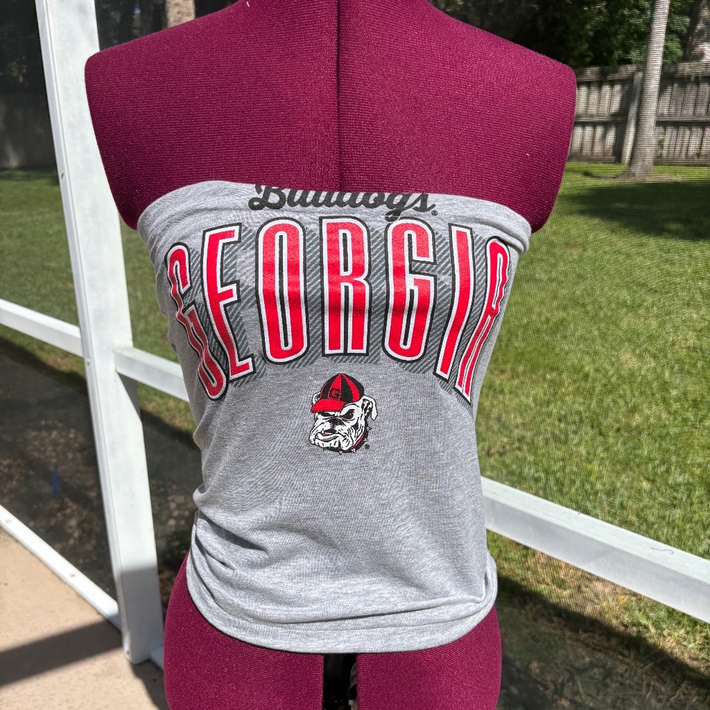 University of Georgia Bulldogs Strapless Tube Top Shirt size S